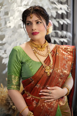 Beena Pearl Strands Antique Gold Necklace