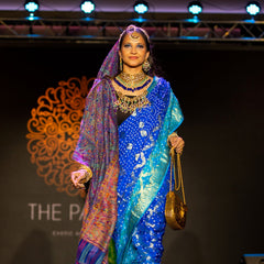 Nosheen Navy Blue Kundan Necklace Set - The Pashm