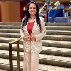 Kiona Red Stone Gold Diamond Choker - The Pashm