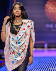 Polka Dot Print Cashmere Scarf - The Pashm