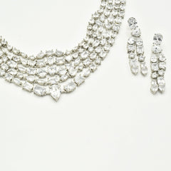 Kaia Multi-Layer American Diamond Necklace Set - The pashm