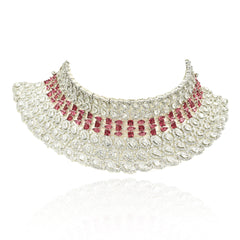 Deeza Ruby Pink American Diamond Choker - The Pashm
