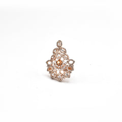 Medha Rose Gold Studded Ring - The Pashm