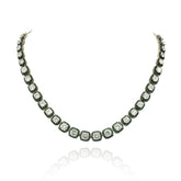 Veya American Diamond Tennis Necklace Set Green - the pashm