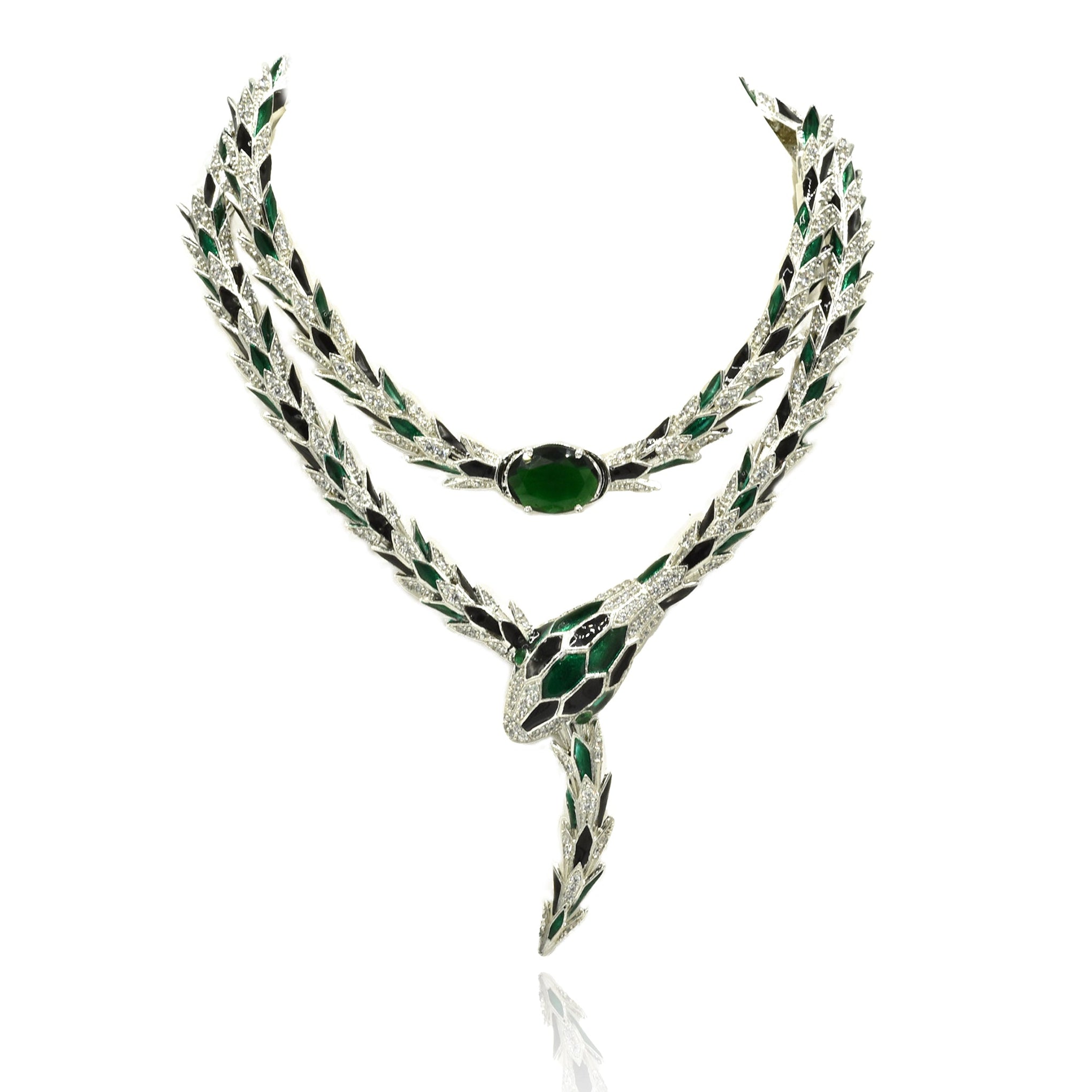 Serpenti Convertible Snake Statement Necklace Set - The Pashm