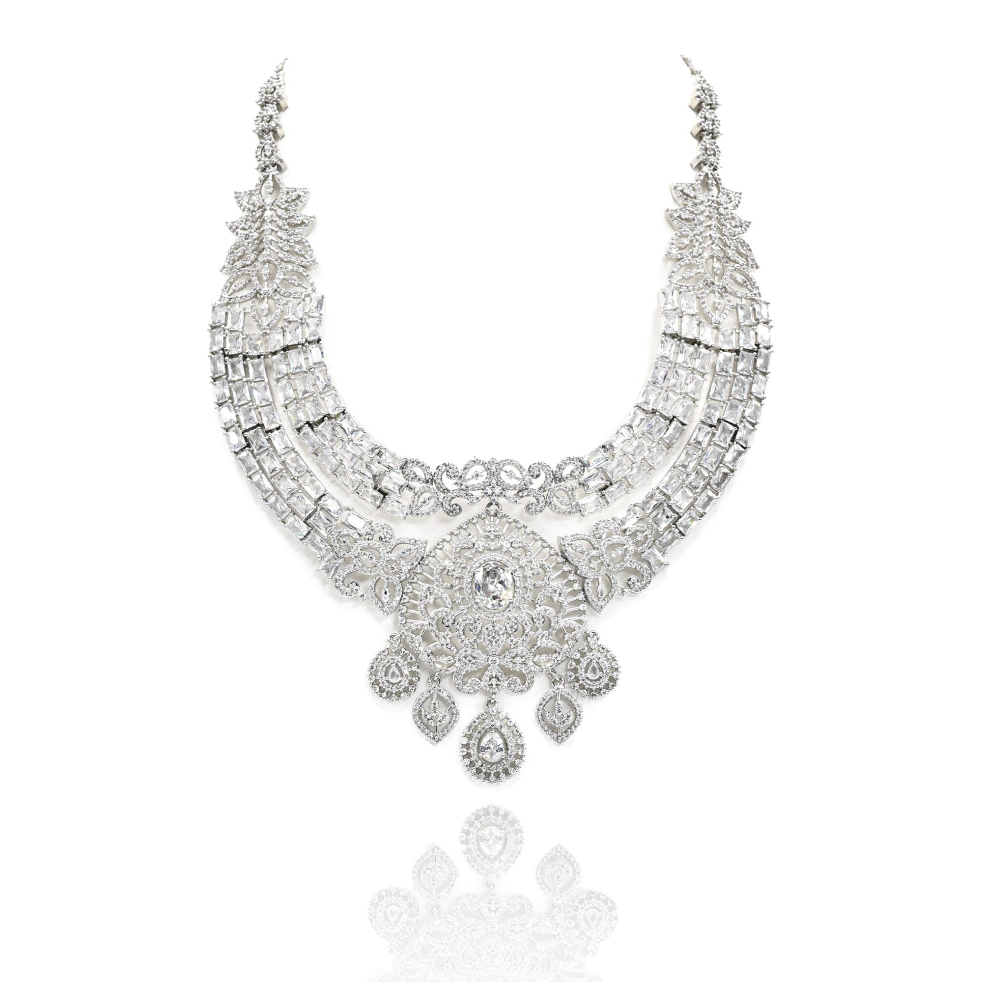 Nimara Diamond Necklace Set - The Pashm