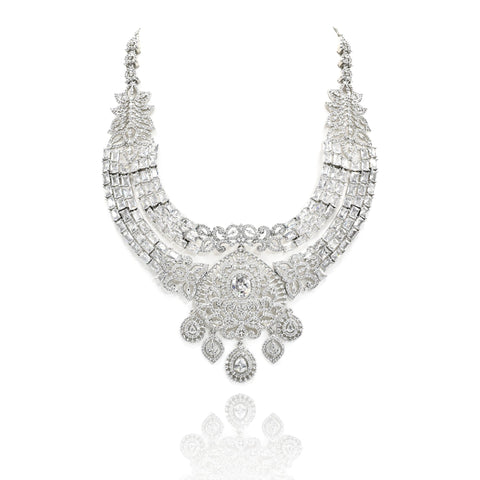 Nimara Diamond Necklace Set - The Pashm