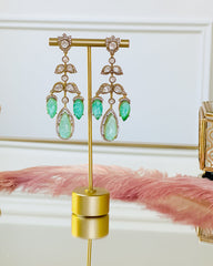 Riley Polki Studded Mint Earrings The Pashm