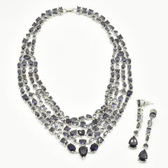Sargun Layered Midnight Sapphire Statement Necklace - The pashm