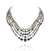 Sargun Layered Midnight Sapphire Statement Necklace - The pashm