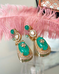 Sarah Chandelier Earrings Red - The Pashm