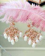 Easha Faux Diamond Studded Earrings - The pashm