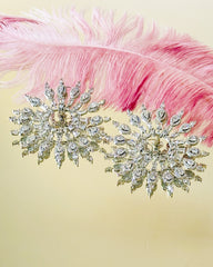 Lucia Faux Diamond Starburst Earrings - The Pashm