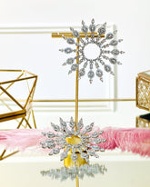 Lucia Faux Diamond Starburst Earrings - The Pashm