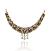 Yamisha American Diamond Statement Necklace Set with Drop Earrings - The Pashm