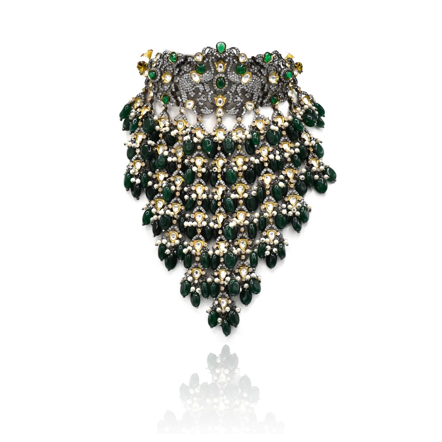 Aamiya Victorian Choker Necklace Set - The Pashm