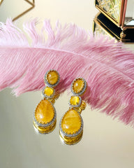 Kaveri Yellow Stone Earrings - The Pashm