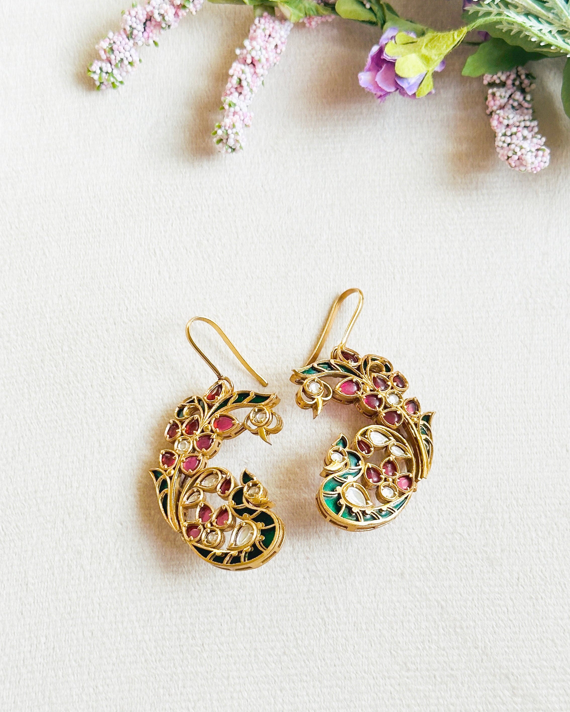 Mahira Antique Studded Earcuffs - The pashm