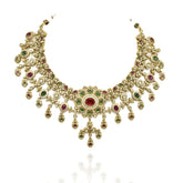 Suvasi Multicolor Studded Gold Antique Set - The Pashm