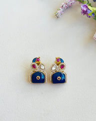 Ferhana Bird Kundan Stud Earrings - The pashm