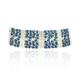 Tabitha Royal Blue Sapphire Crystal Choker - The Pashm