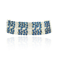 Tabitha Royal Blue Sapphire Crystal Choker - The Pashm