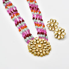 Mahi Multicolor Kundan Pendant Set - The Pashm