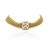 Zehra Antique Gold Multi-Chain Kundan Choker Necklace