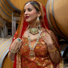 Kashmala Jadau Multicolor Pendant Set - The Pashm