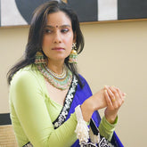 Paavi Kundan Blush Mint Drops Necklace - The Pashm