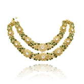 Urmila Green Polki Double Haar Set - The pashm