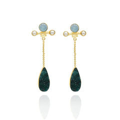 Erica Teardrop Druzy Earrings - The Pashm
