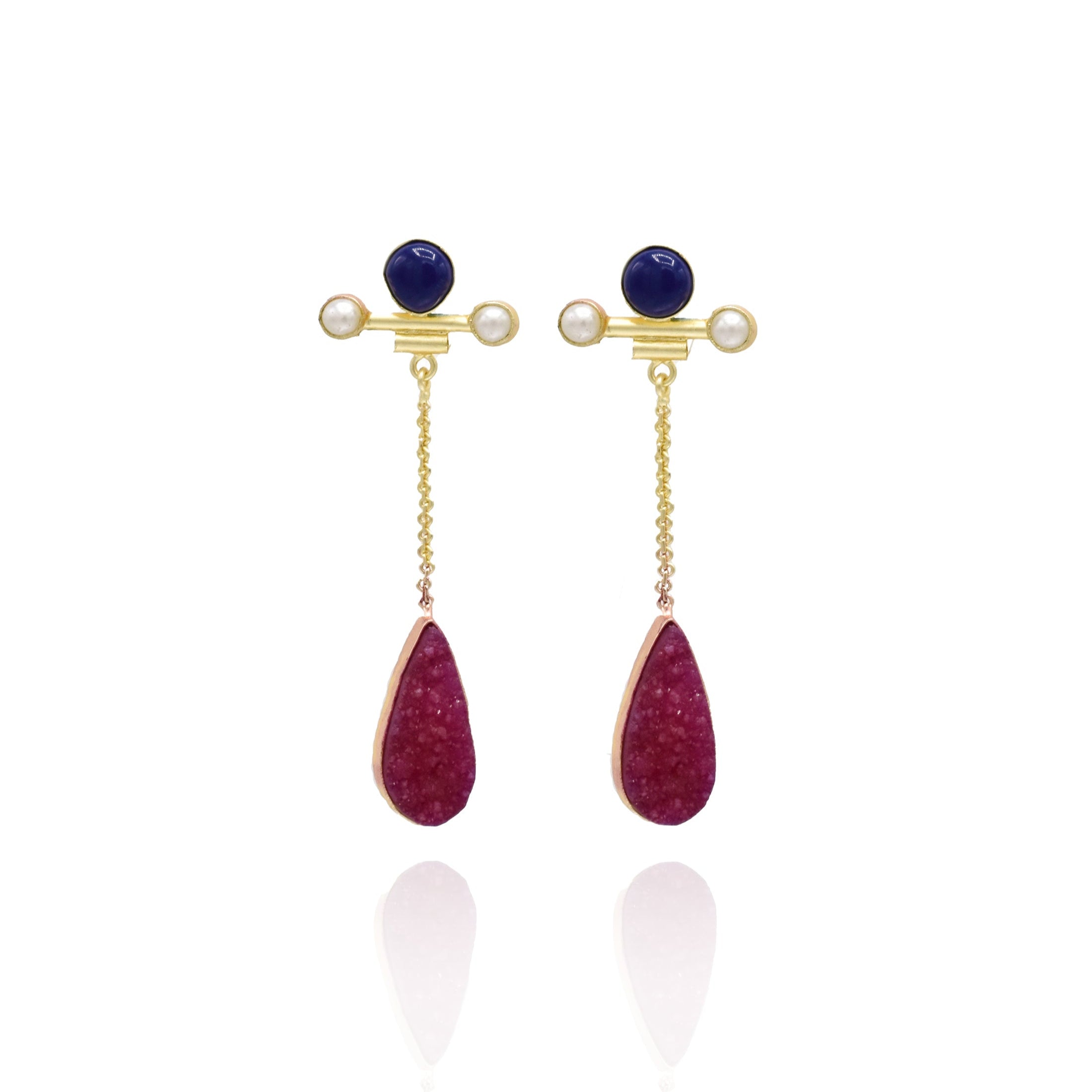 Erica Teardrop Druzy Earrings - The Pashm