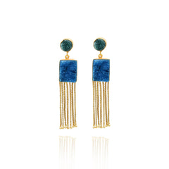 Enora Square Druzy Earrings - The Pashm