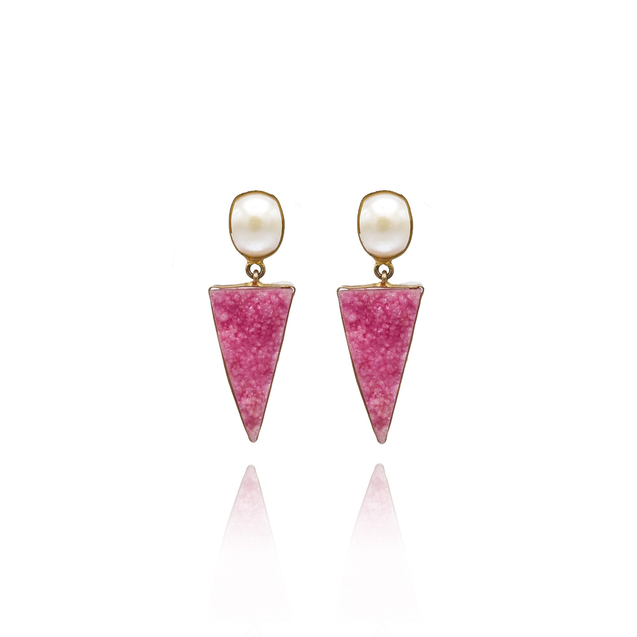 Tipi Druzy Pearl Earrings - The Pashm