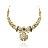 Jiya Polki Studded Elephant Hasli Set - The Pashm