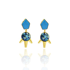 Abby Spike Earrings Blue - The Pashm