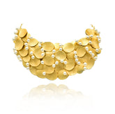 Aurelia Gold Petal & Pearl Couture Choker - The Pashm