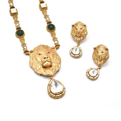Zeeva Multicolor Lion Necklace Set - The Pashm