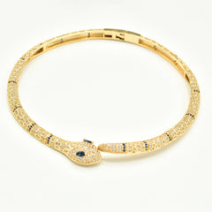 Gold Studded Snake Collar Necklace - The Pashm