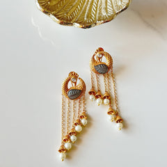 Takshika Tassel Bird Earrings - The Pashm