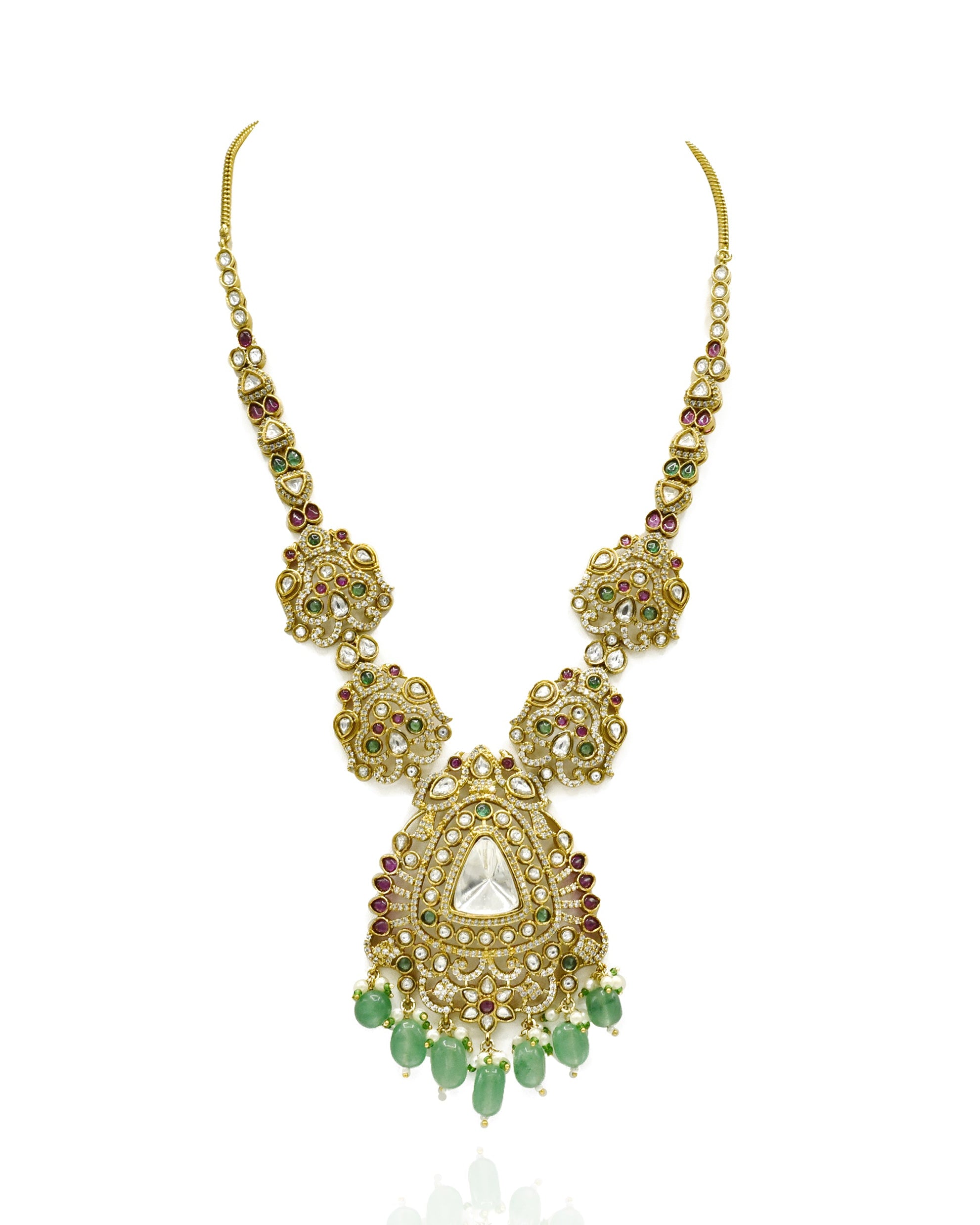Verisha Multicolor Moissanite Necklace Set - The Pashm