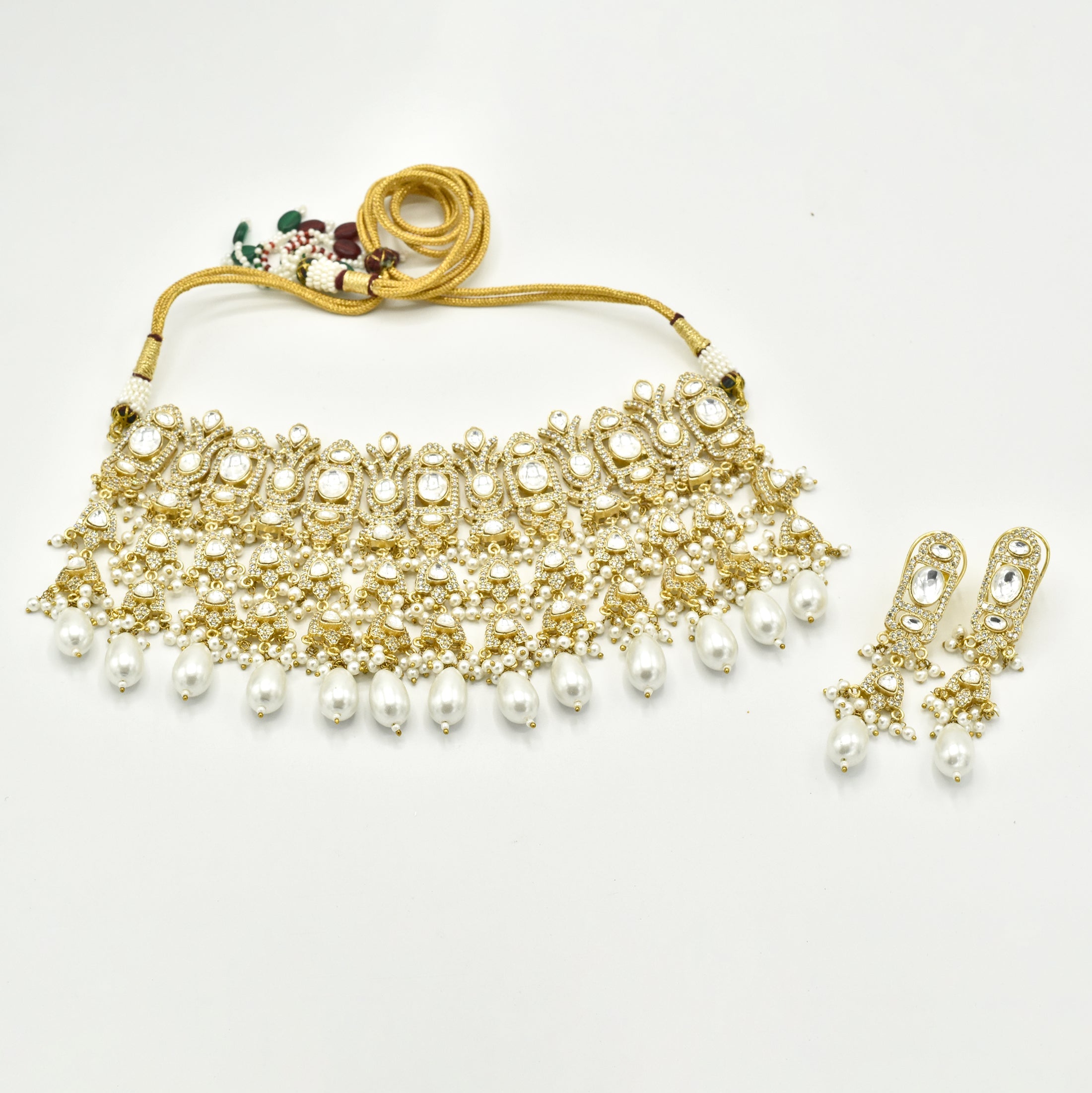 Sheeba Polki Pearl Tassel Bridal Choker - The Pashm