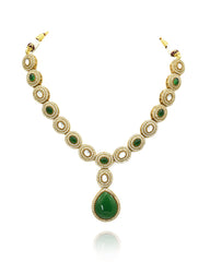 Dhara Crystal Studded Pendant Set - The Pashm