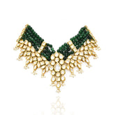 Pakhi Green Kundan Necklace Set - The Pashm
