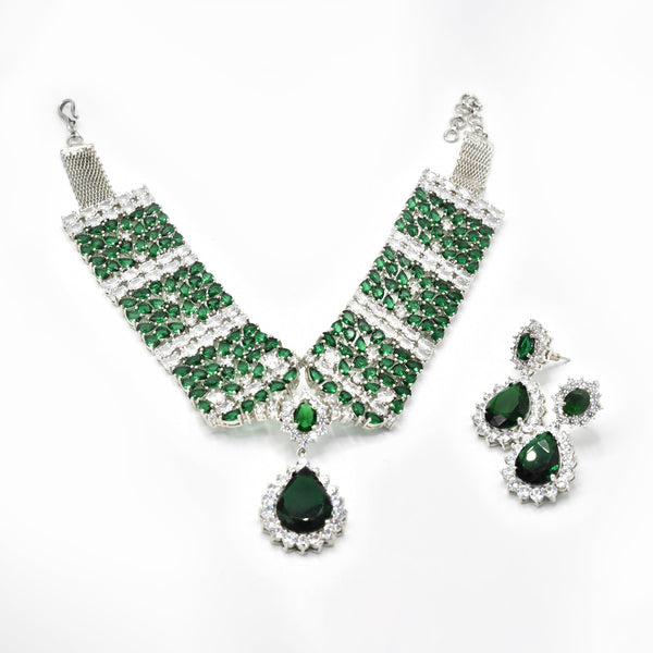 Samaira Green Collar Necklace - The Pashm