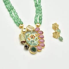 Maina Multicolor Fusion Pendant Set - The Pashm