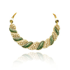 Jivya Green Polki Necklace Set - The Pashm