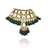Paakhi Kundan Haar Green - The Pashm
