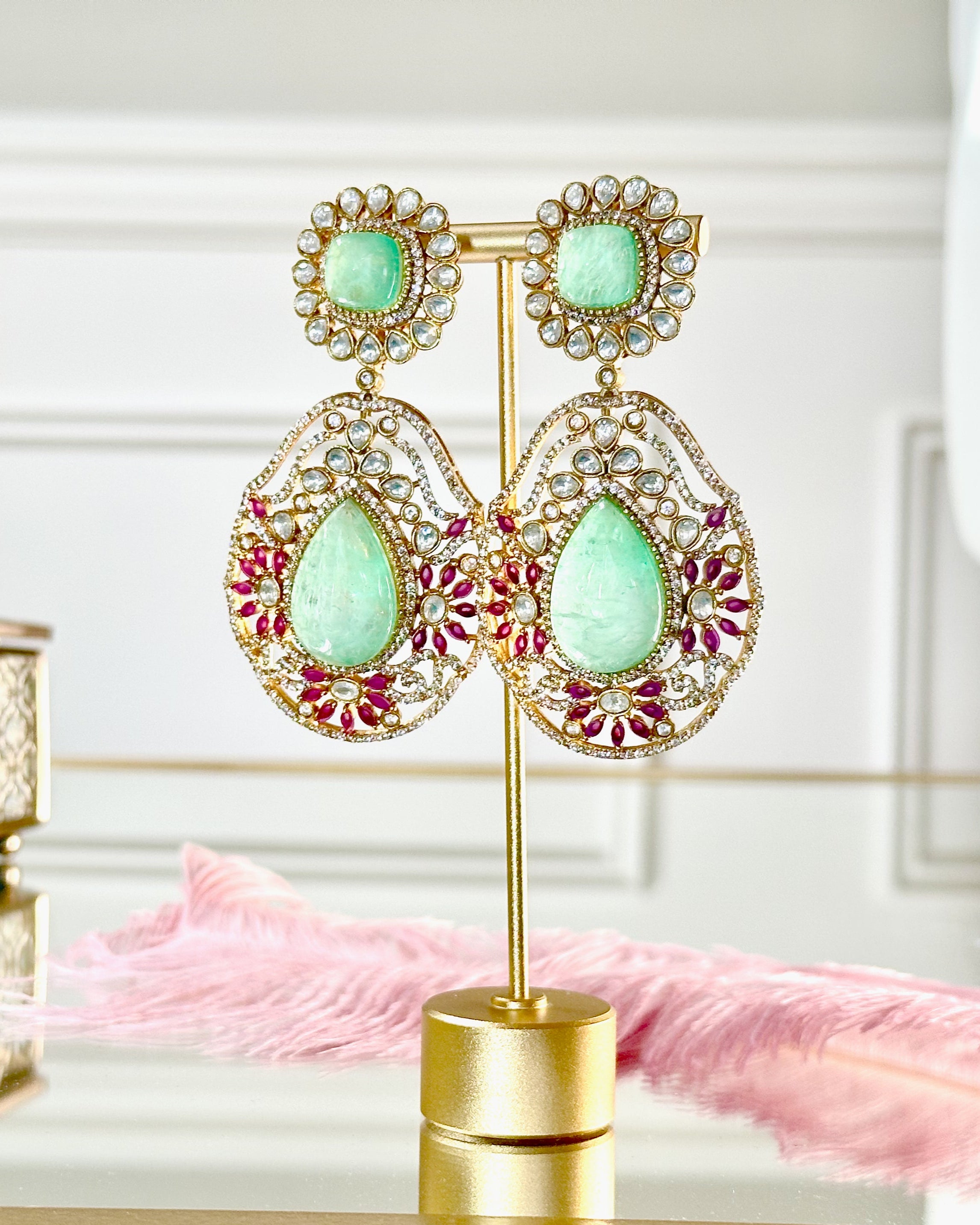 Madri Flower Studded Earrings - The Pashm